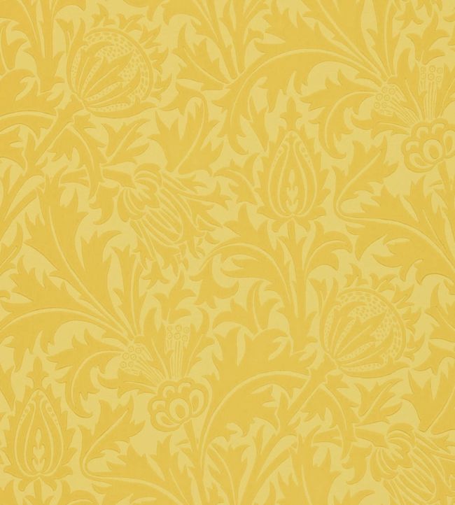 Thistle Wallpaper by Morris & Co Gold