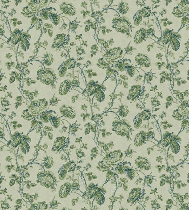 Thorny Vine Fabric by Zoffany Evergreen