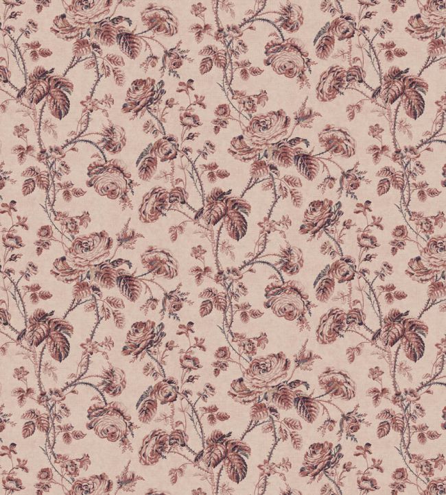 Thorny Vine Fabric by Zoffany Rouge