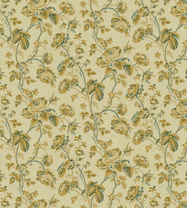 Thorny Vine Fabric by Zoffany Silk Yellow
