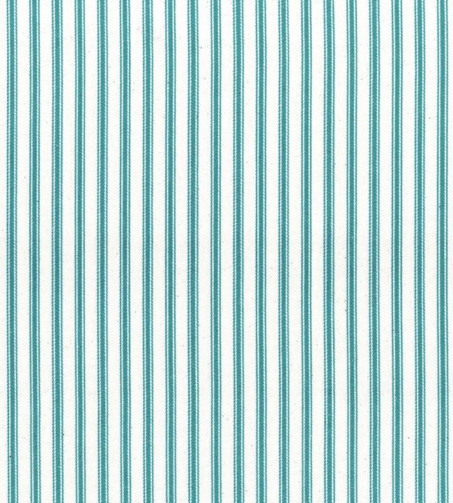 Ticking Stripe 1 Fabric by Ian Mankin Aqua