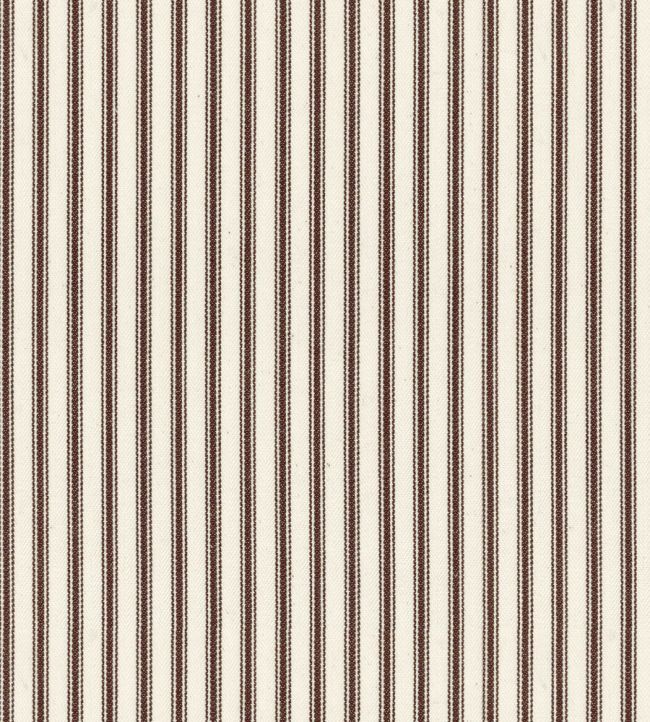 Ticking Stripe 1 Fabric by Ian Mankin Brown