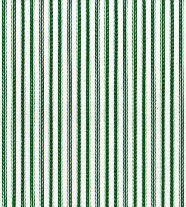 Ticking Stripe 1 Fabric by Ian Mankin Racing Green