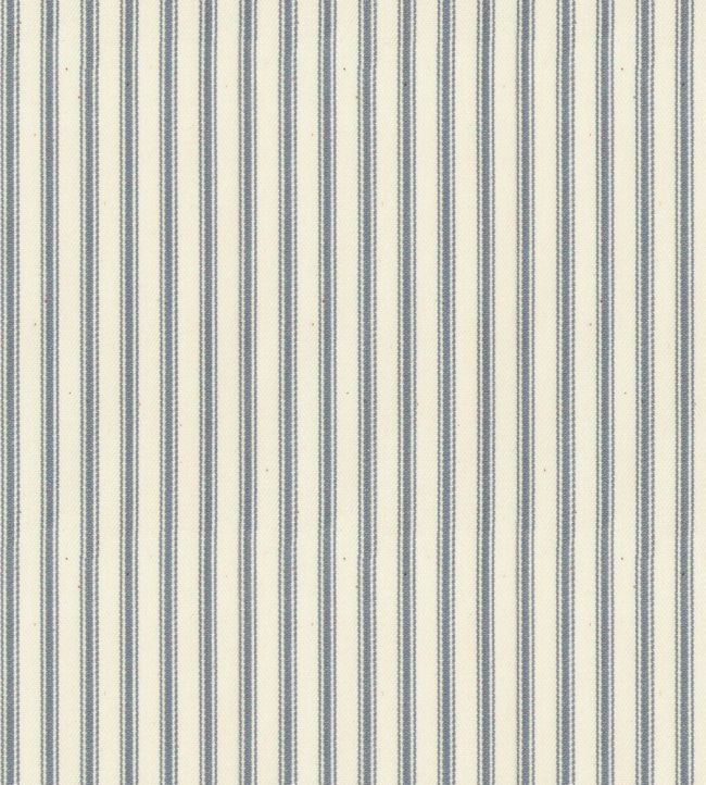 Ticking Stripe 1 Fabric by Ian Mankin Silver