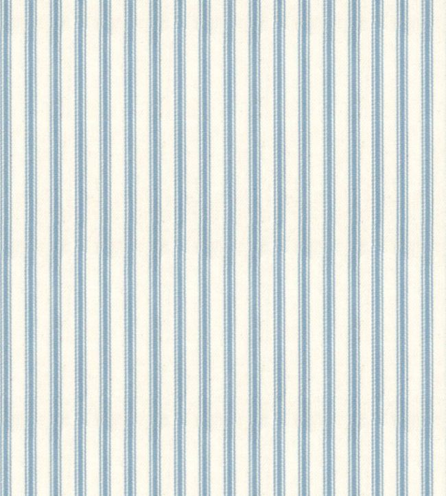 Ticking Stripe 1 Fabric by Ian Mankin Sky