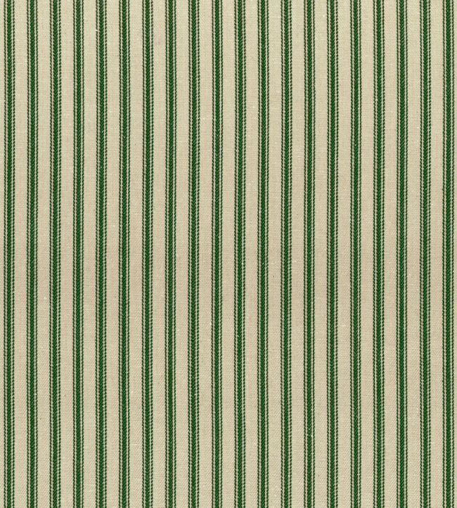 Ticking Stripe 1 Rustic Fabric by Ian Mankin Spruce