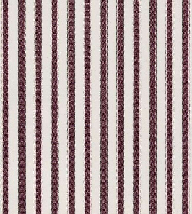 Ticking Stripe 2 Fabric by Ian Mankin Plum