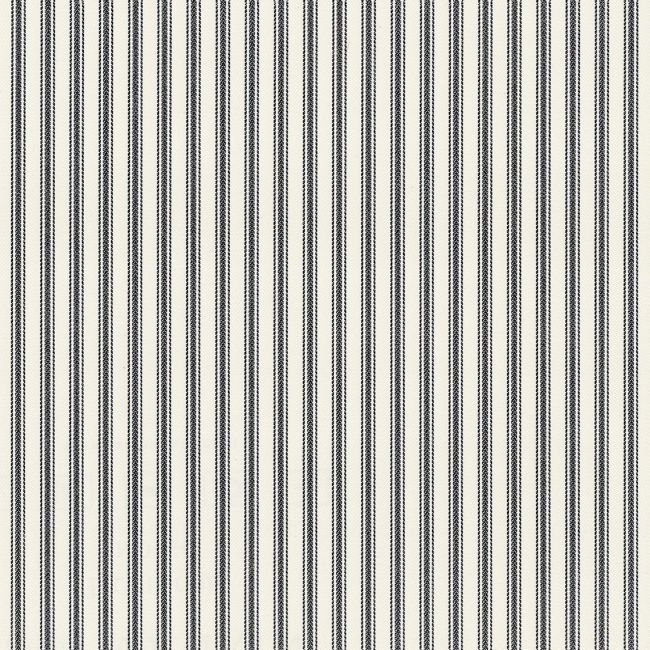 Ticking Stripe Wallpaper by Ian Mankin Black