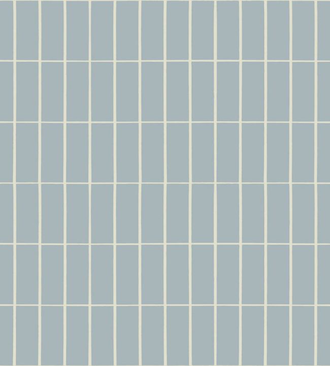 Tiiliskivi Wallpaper by Marimekko Blue
