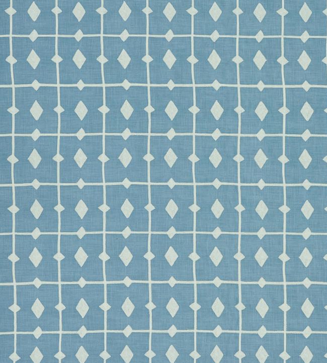 Tiles Fabric by Scion Cornflower