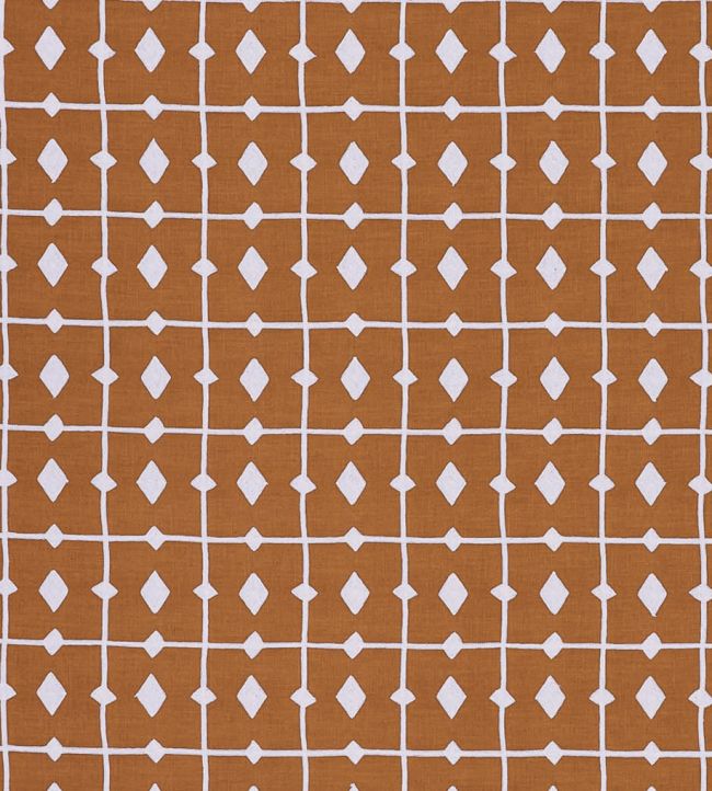 Tiles Fabric by Scion Rust