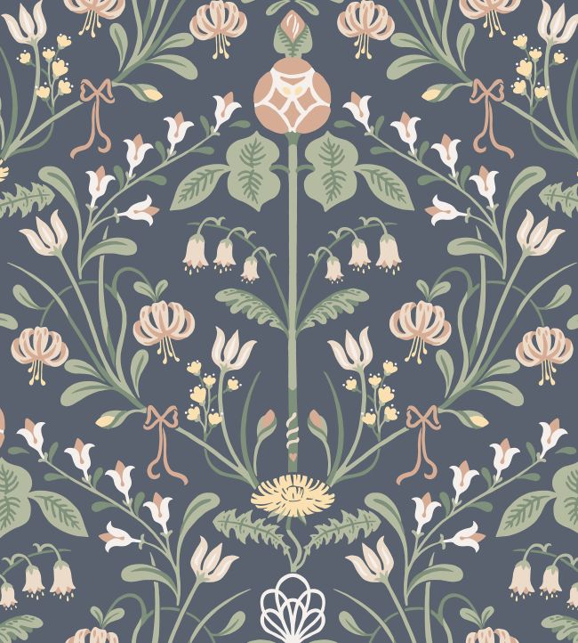 Till Carl Wallpaper by Sandberg Indigo