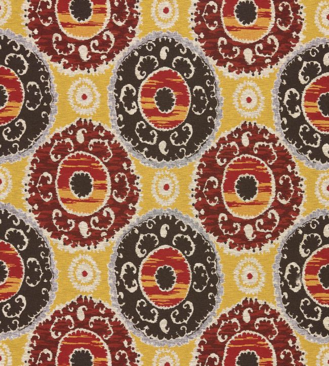 Timour Fabric by Osborne & Little Charcoal/Brick