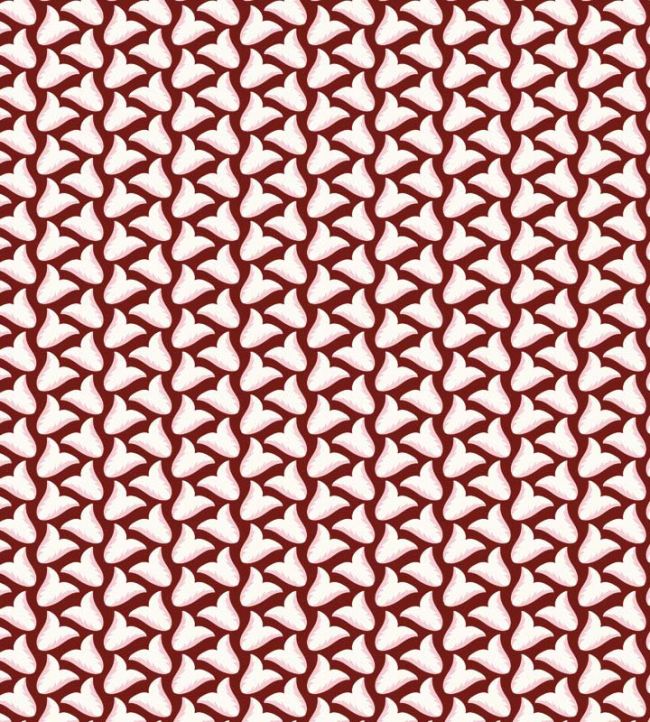 Tiny Tulips Fabric by Ottoline Burgundy