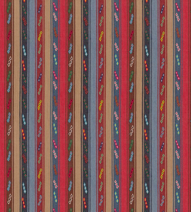 Tip Toe Fabric by GP & J Baker Crimson/Blue