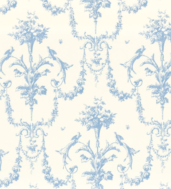 Tissu Corne D'Abondance Fabric by Camengo Bleu Faience