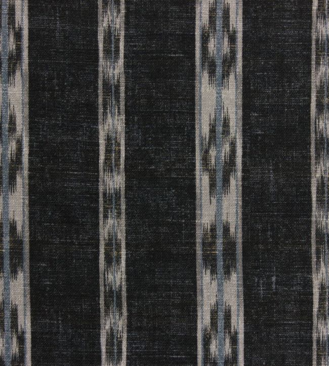 Ikat Stripe Fabric by Titley and Marr Charcoal