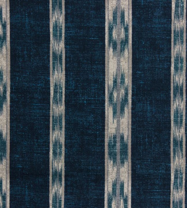 Ikat Stripe Fabric by Titley and Marr Indigo
