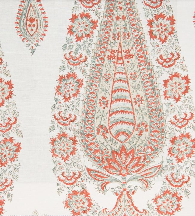 Cypress Fabric by Titley and Marr Terracotta&Sage