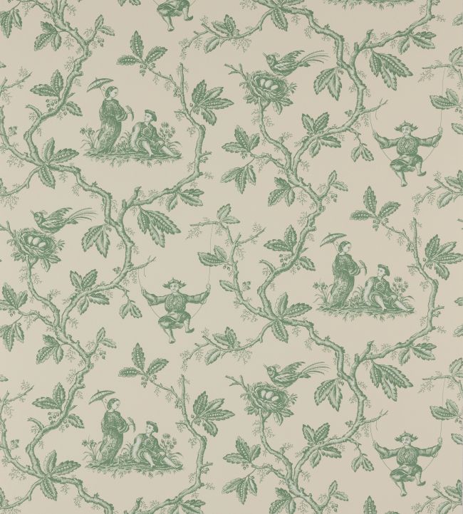 Toile Chinoise Wallpaper by Colefax and Fowler Forest