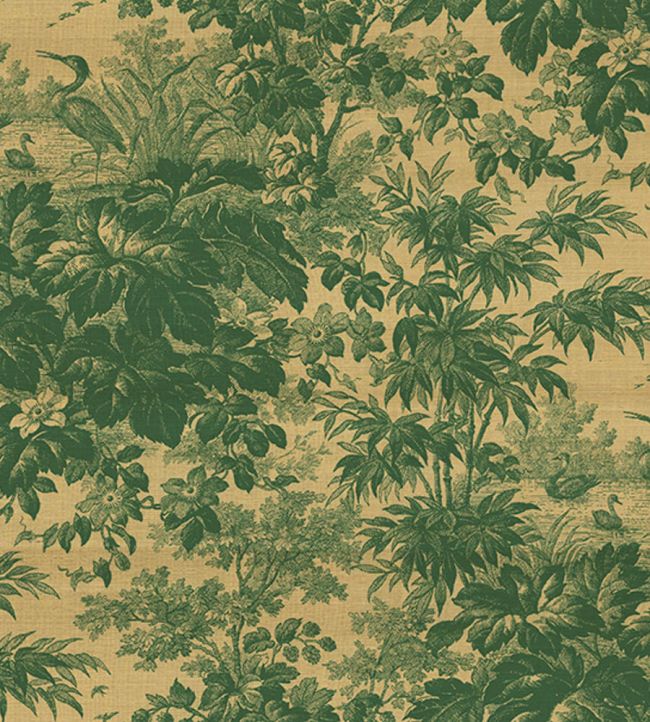 Toile Silk Wallpaper by Jannelli&Volpi Green