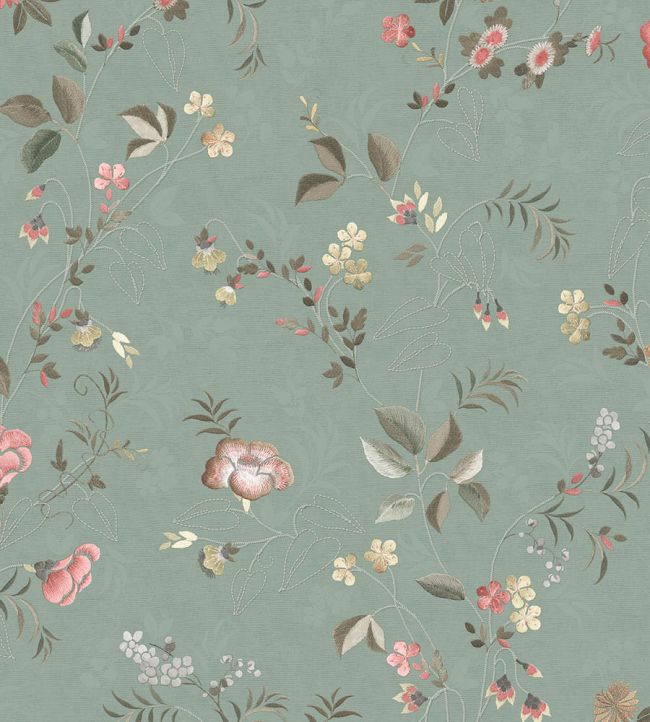 Tokyo Blossem Wallpaper by Eijffinger Jade Green