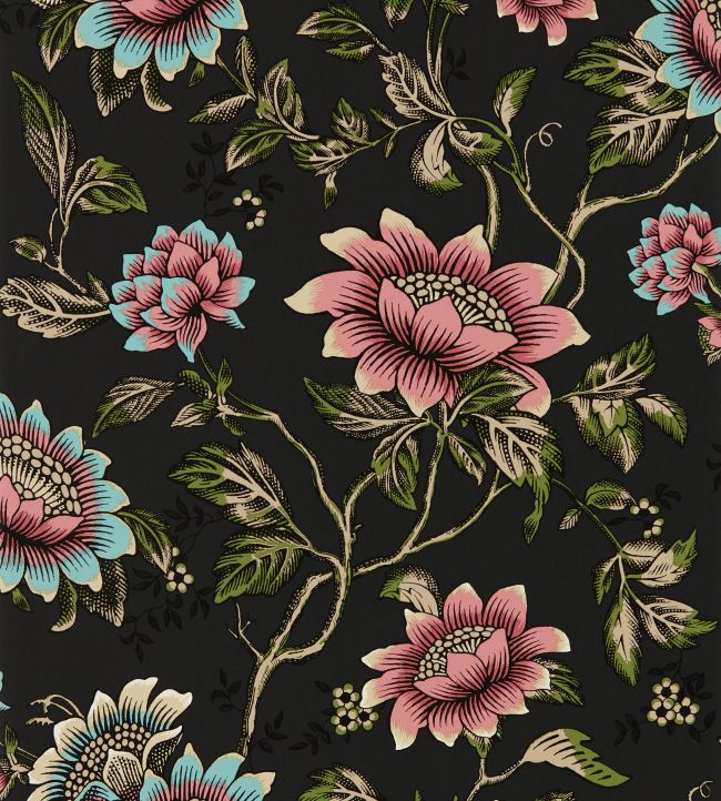 Tonquin Wallpaper by Clarke & Clarke Noir