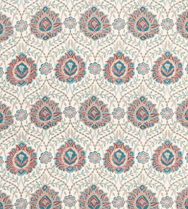 Topkapi Fabric by Nina Campbell Red/Blue