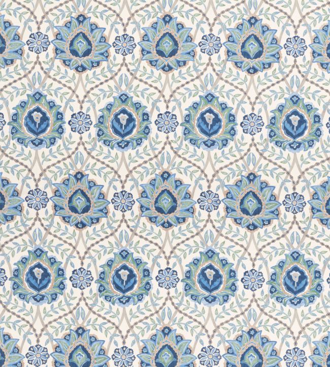 Topkapi Fabric by Nina Campbell Blue