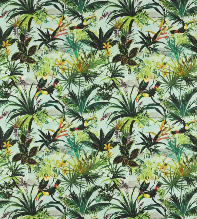 Toucan Outdoor Fabric by Clarke & Clarke Sky