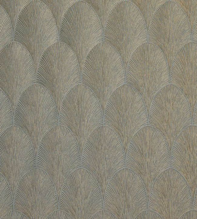 Tourmaline Wallpaper by Casamance Vert De Gris / Dore