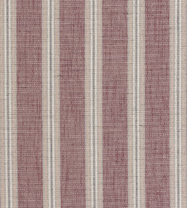 Tourmaline Stripe Fabric by Ian Mankin Garnet / Powder