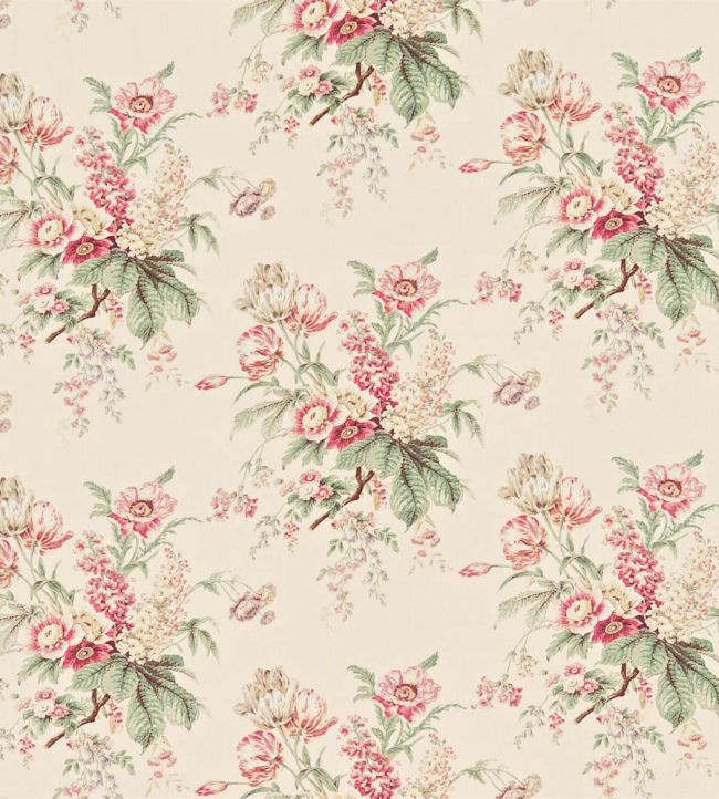 Tournier Fabric by Sanderson Strawberry/Cream