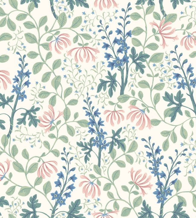Tradgardsfrojd Wallpaper by Borastapeter Blue/Green