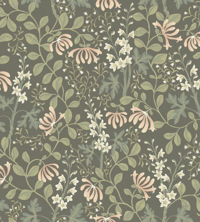 Tradgardsfrojd Wallpaper by Borastapeter Dark Green