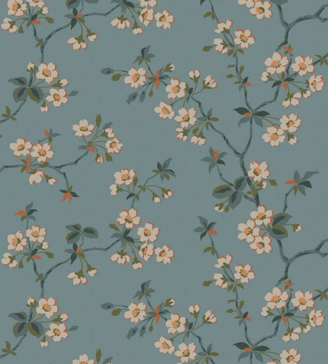 Tradgardsstaden Wallpaper by Borastapeter Blue