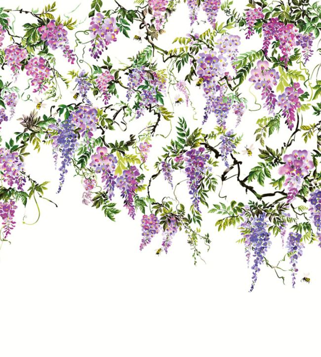 Trailing Wisteria Mural by Ohpopsi Amethyst