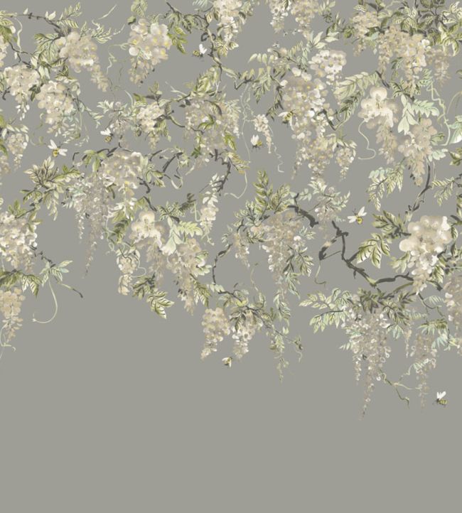 Trailing Wisteria Mural by Ohpopsi Linen & Stone