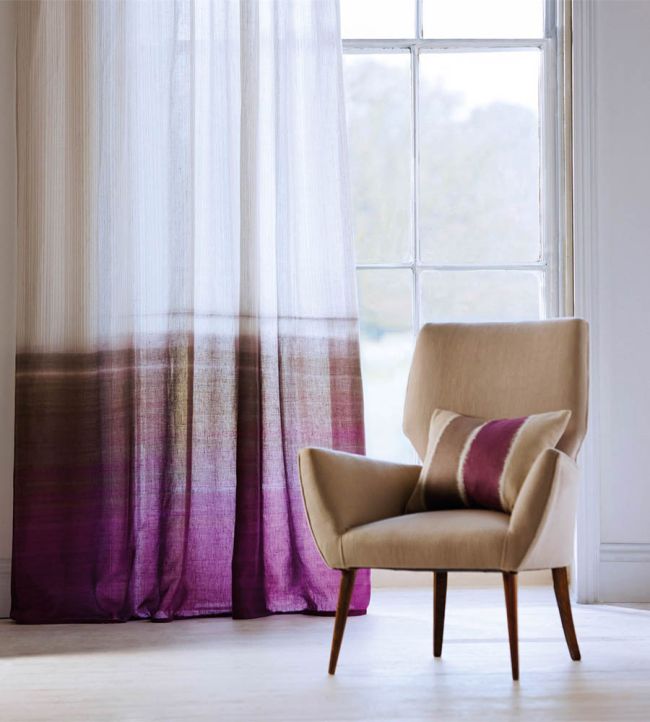 Tranquil Fabric by Harlequin Walnut/Magenta