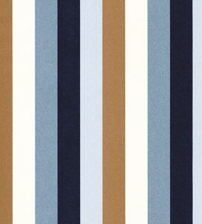 Transat Wallpaper by Casamance Bleu Persan/Or