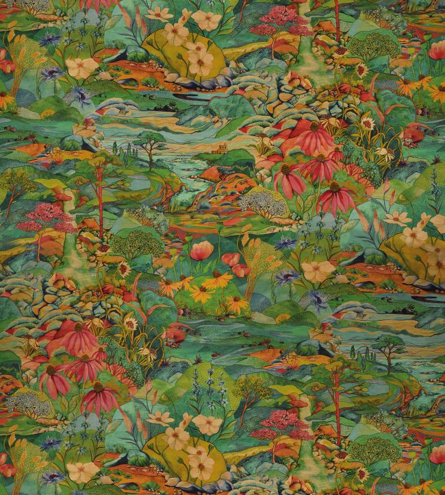Trebah Velvet Fabric by Osborne & Little Green