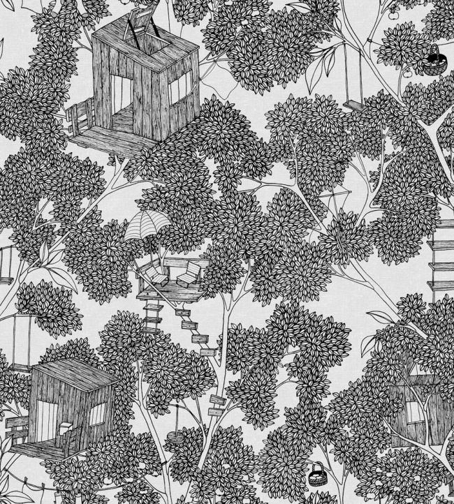 Treehouse Wallpaper by Rebel Walls Graphite