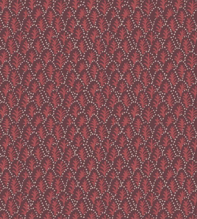 Trees II Fabric by Parker & Jules Crimson