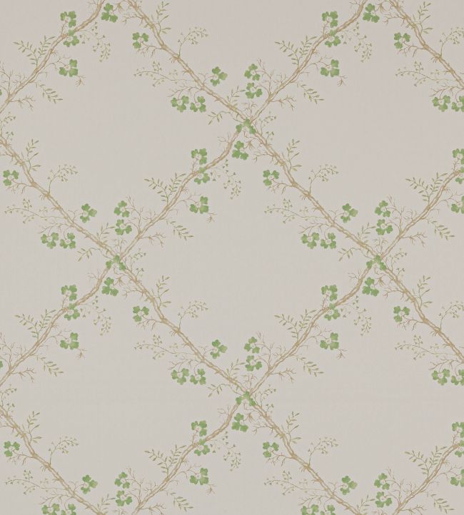 Trefoil Trellis Wallpaper by Colefax and Fowler Leaf