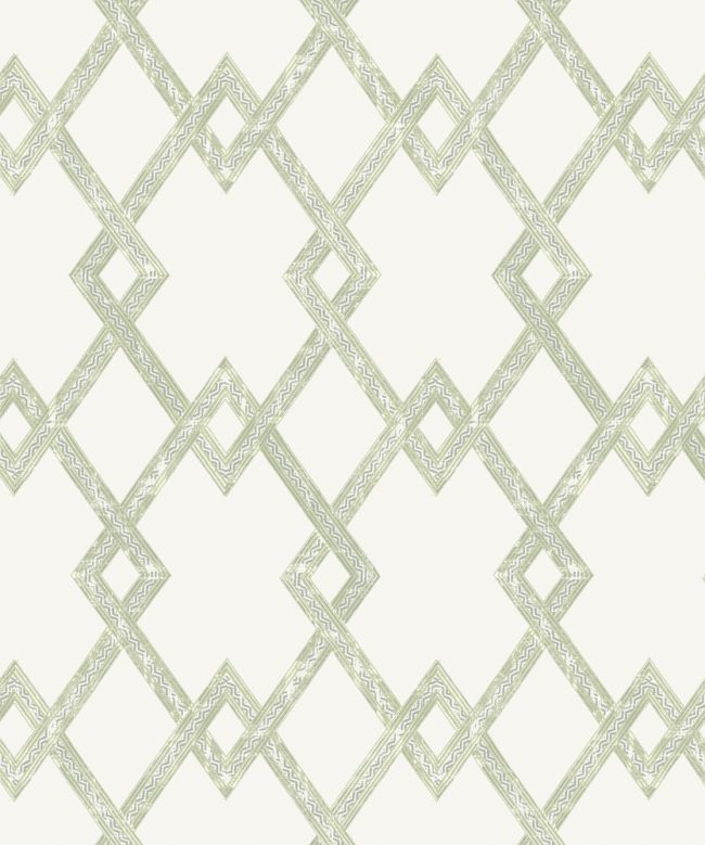 Treillage Wallpaper by Madeaux 02 Sage