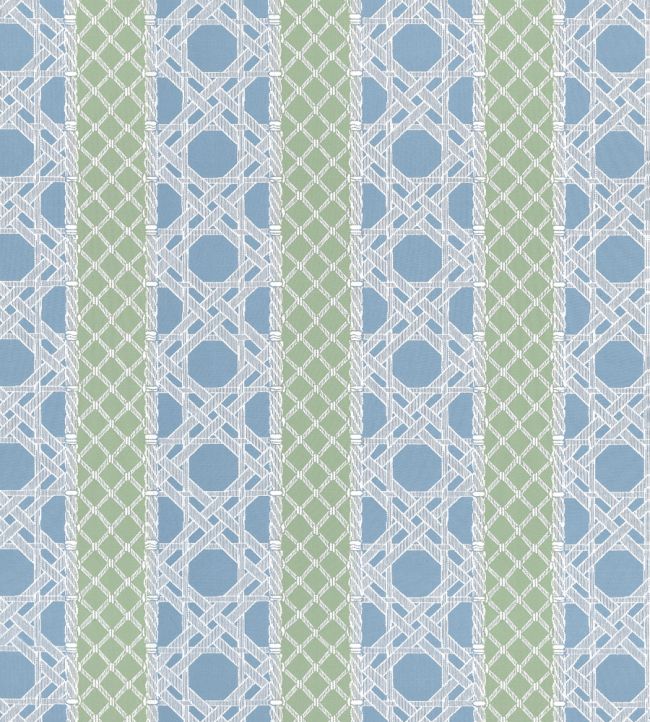 Trelliage Fabric by Thibaut Cornflower and Clover