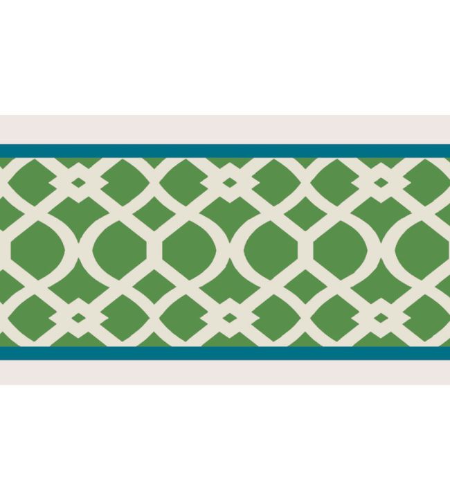 Trellis Border 8cm Wallpaper by Parker & Jules Emerald