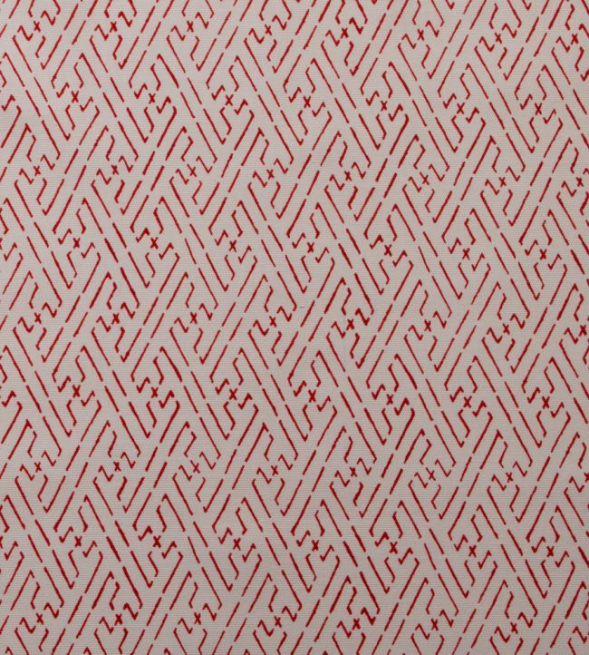 Trellis Fabric by Titley and Marr Scarlet Red
