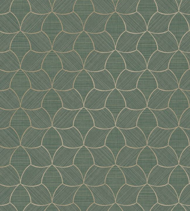 Tressana Wallpaper by Casamance Celadon/Dore