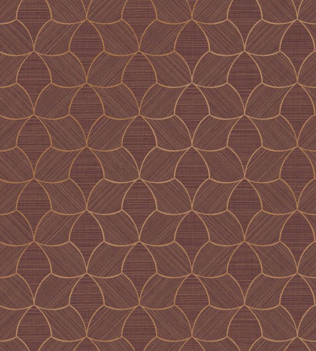 Tressana Wallpaper by Casamance Pourpre/Cuivre